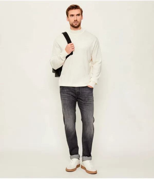 Шерстяная полуводолазка regular fit Calvin Klein, белый — фото 2