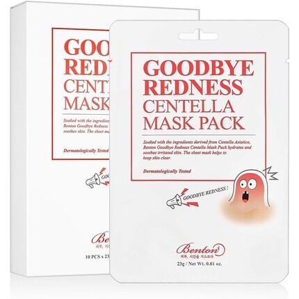 

Набор масок Good Bye Redness с центеллой, 23 г, Benton