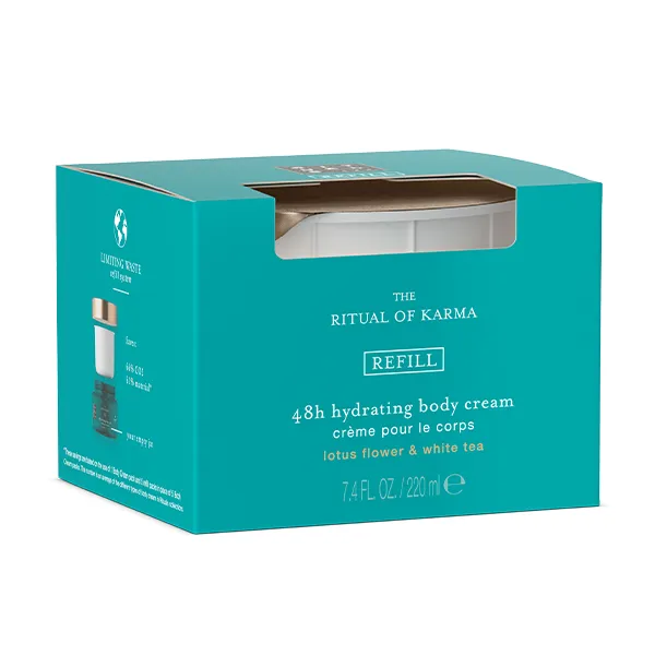 Запасной увлажняющий крем для тела The Ritual Of Karma Recarga Crema Corporal Hidratante 48H Rituals, 220 ml — фото 2