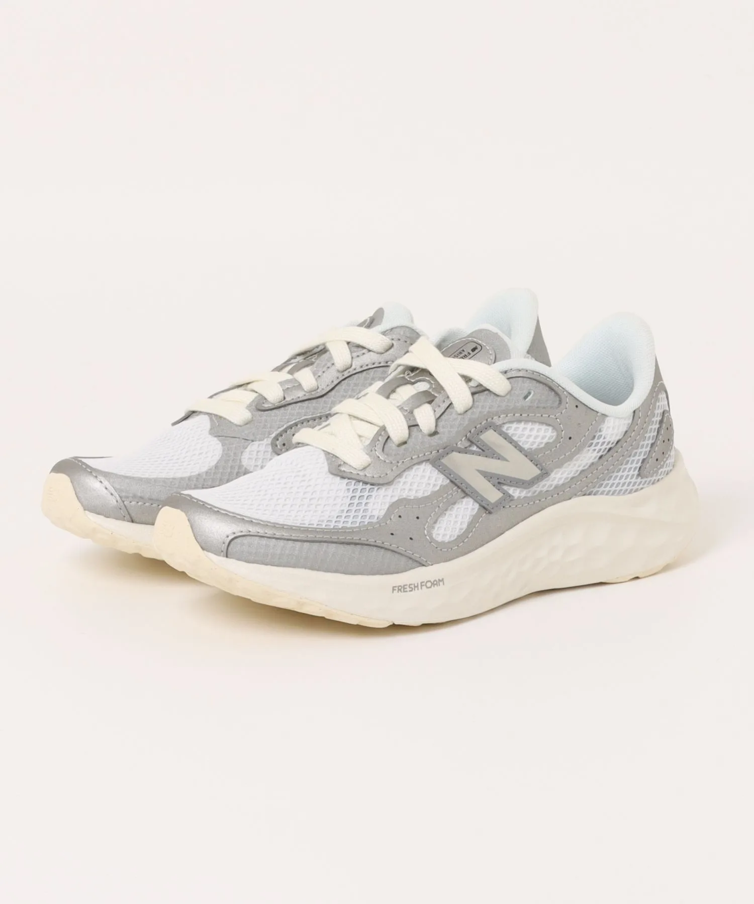 Мужские кроссовки из синтетической кожи и сетки Fresh Foam Arishi V4 New Balance WARIS серебристые
