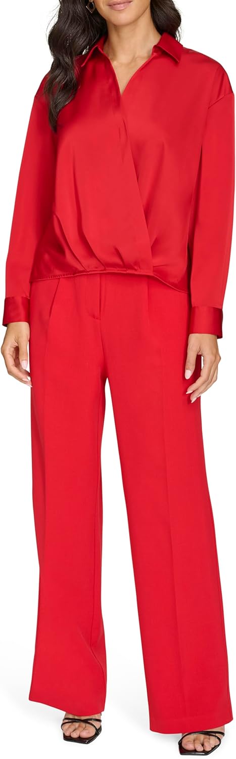 

Женская блузка Calvin Klein с манжетами и длинным рукавом, Red