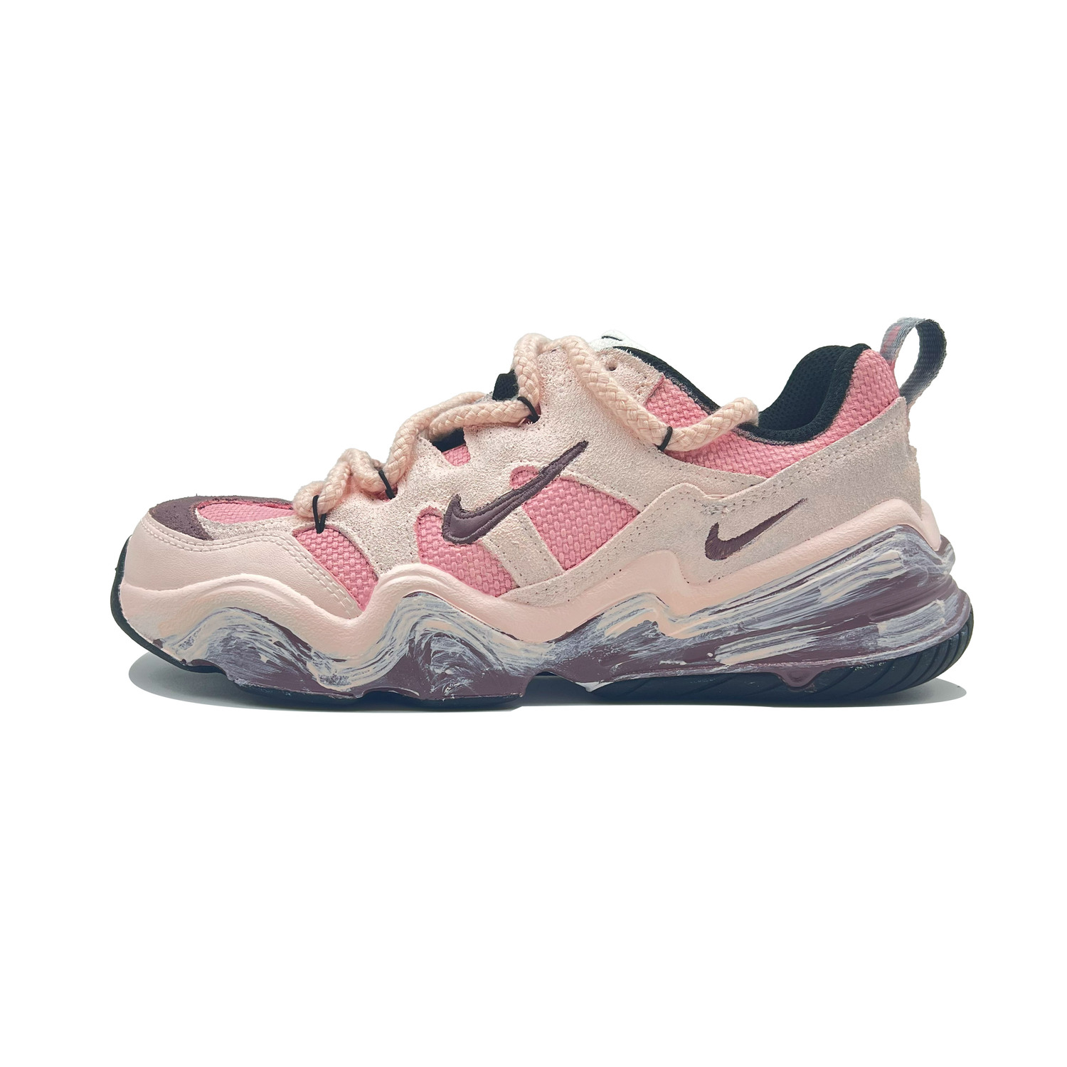 Nike Tech Hera Peach Paste Rhyme устойчивые к истиранию низкие повседневные кроссовки Unisex розовые — фото 3