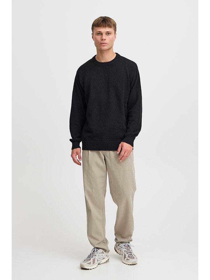 

!SOLID Черный свитер "Айк"