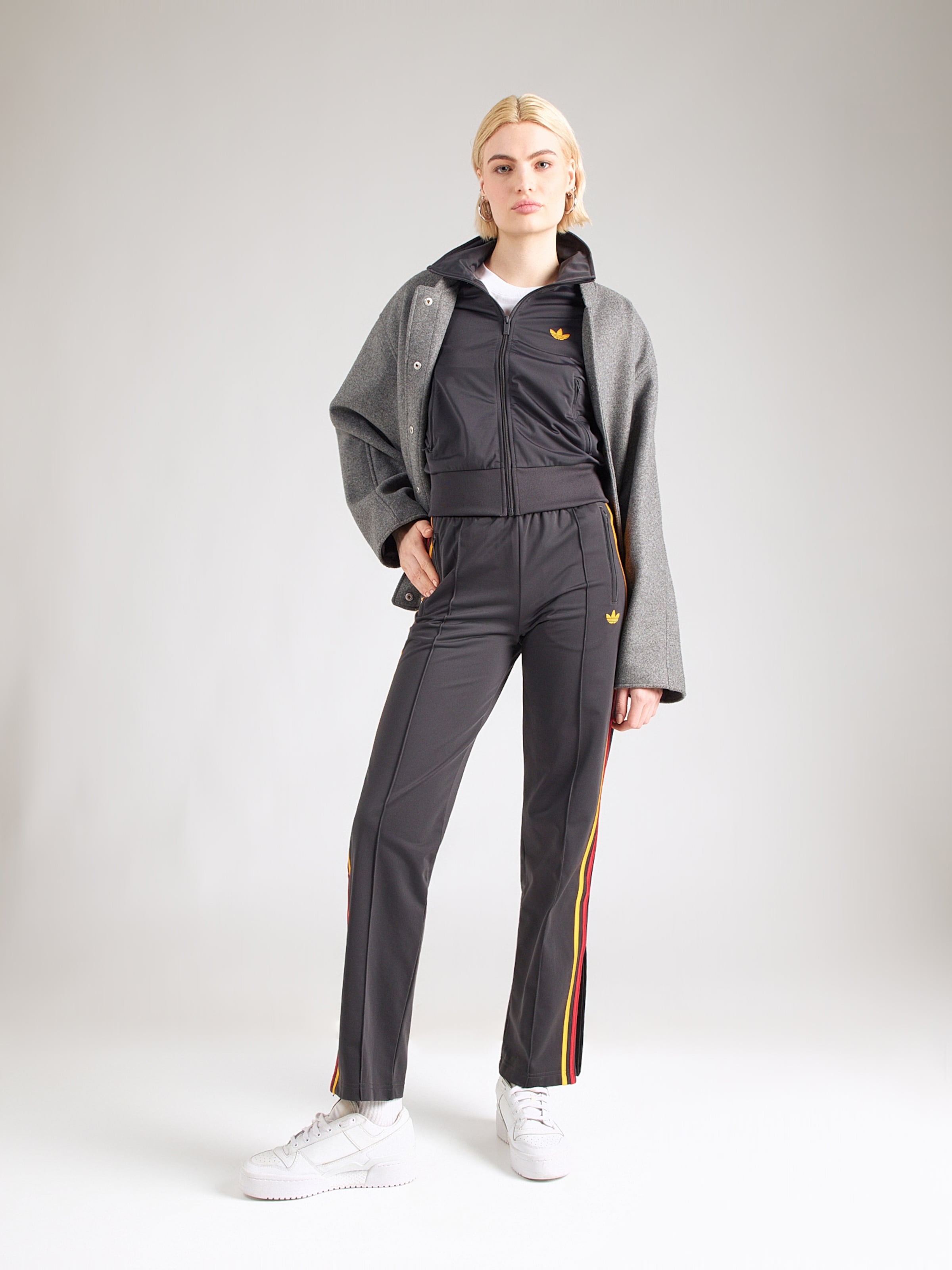 Adidas Originals Толстовка с молнией 'Firebird Classic' в черном цвете — фото 4