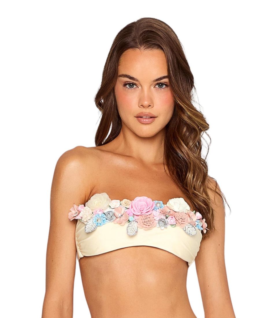 

Женский бикини-топ "Secret Garden" с открытой спиной Beach Bunny Swimwear, Ivory