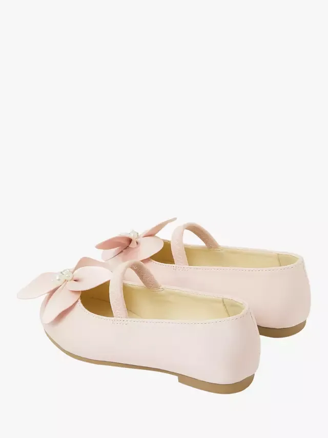 Детские балетки с аппликацией в виде цветов, розовые Angels by Accessorize — фото 3