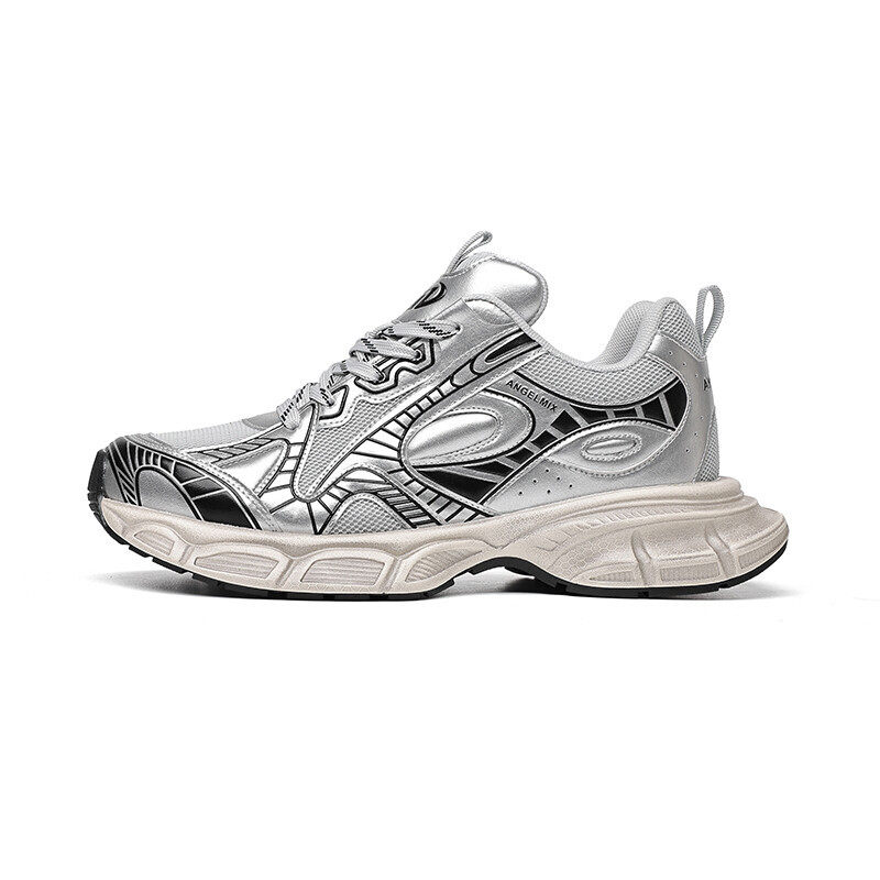 

Кроссовки Angelmix Chunky Sneakers Unisex Low-top Silver, серебряный, Серый, Кроссовки Angelmix Chunky Sneakers Unisex Low-top Silver, серебряный