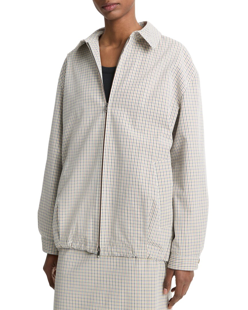 

Куртка-бомбер свободного кроя на молнии Vince Gardeners Check Vince, бежевый