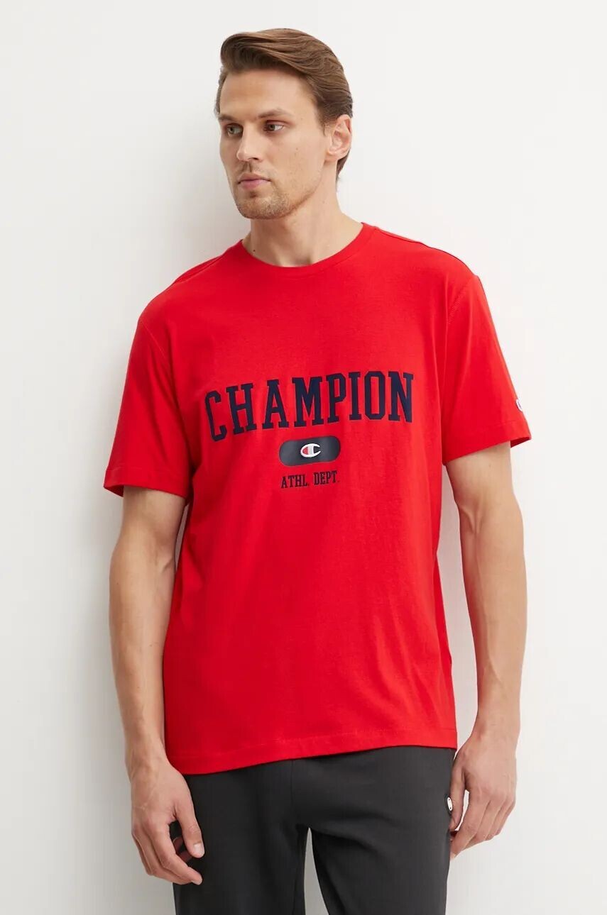 

Хлопковая футболка Champion, красный