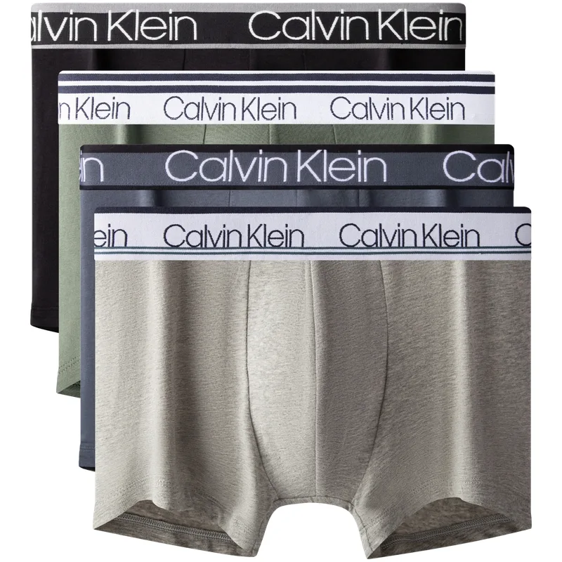 Трусы мужские 4 Pack Calvin Klein, fiu-space черный/army зеленый/marble серый/charcoal серый