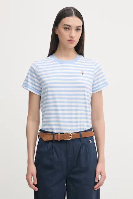 Футболка с полосками STRIPE CREW NECK U.S. Polo Assn., синий