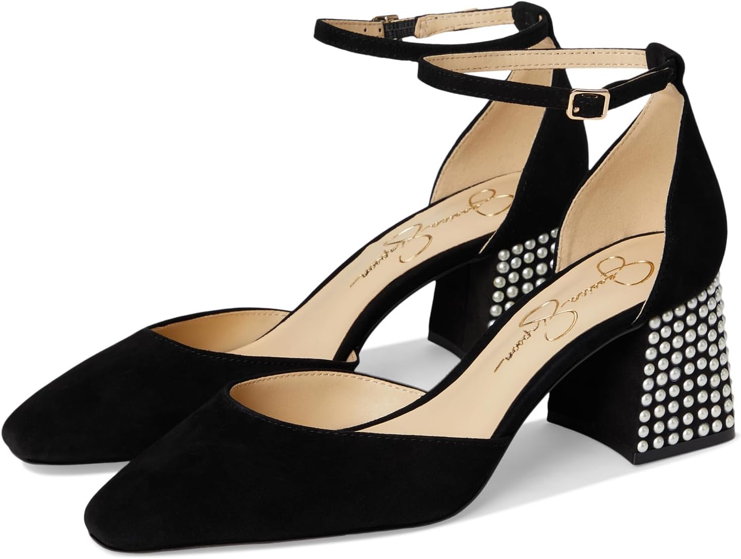 Туфли Jessica Simpson Fulian Ankle Strap Block Heel Pump, черный