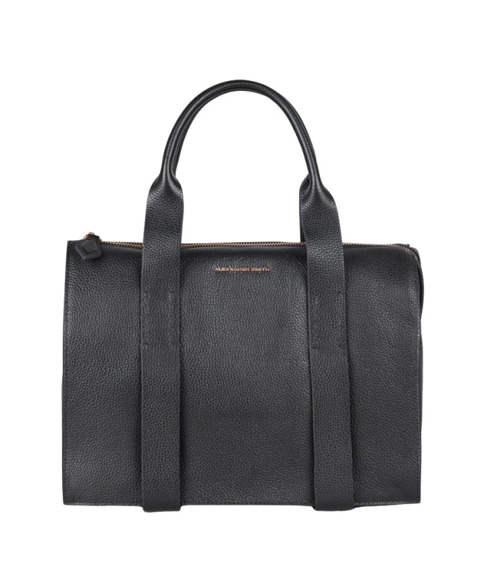 

Сумка среднего размера Jane с плечевым ремнем из черной зернистой кожи. Alexander Smith, черный
