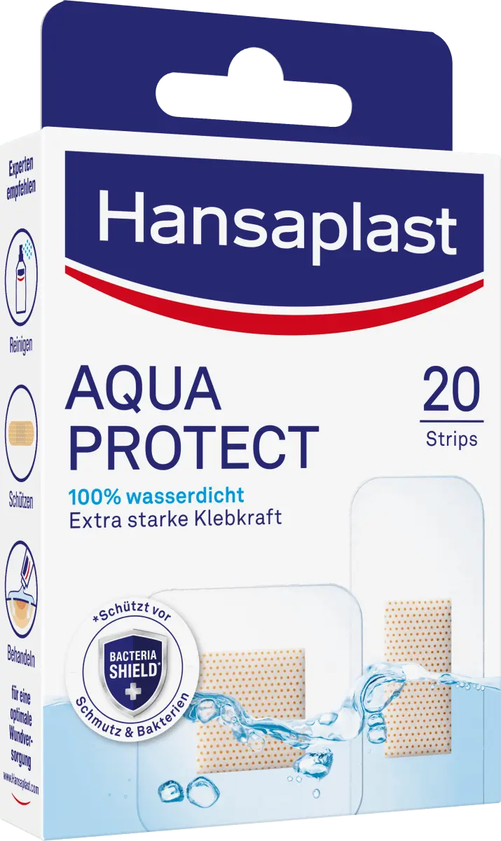 Аква протект. Беруши hansaplast. цвет аква стрипс.