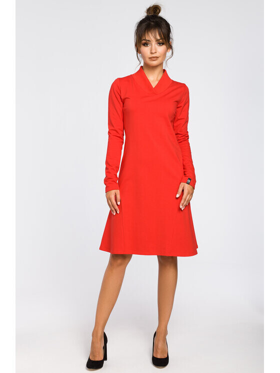 

Дневное платье regular fit Bewear, красный