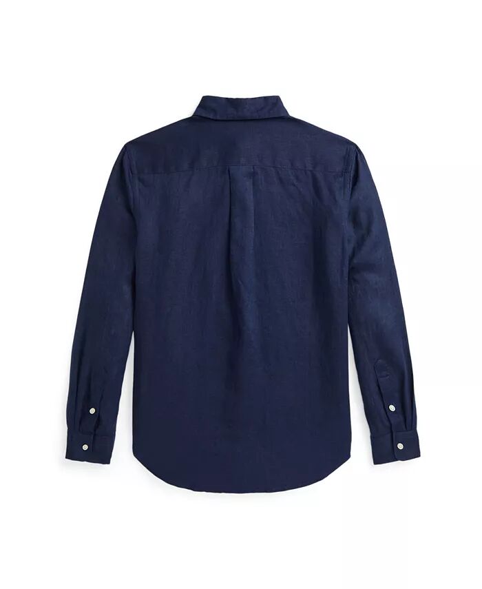Льняная рубашка для больших мальчиков Polo Ralph Lauren, белый — фото 3