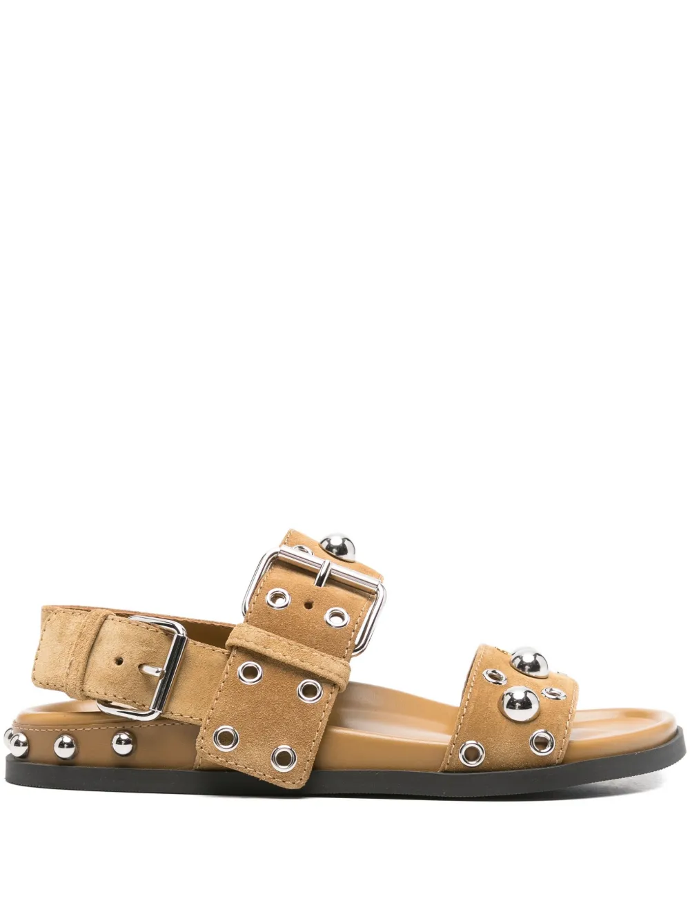 Сандалии Nellcôte с заклепками VALENTINO GARAVANI, коричневый
