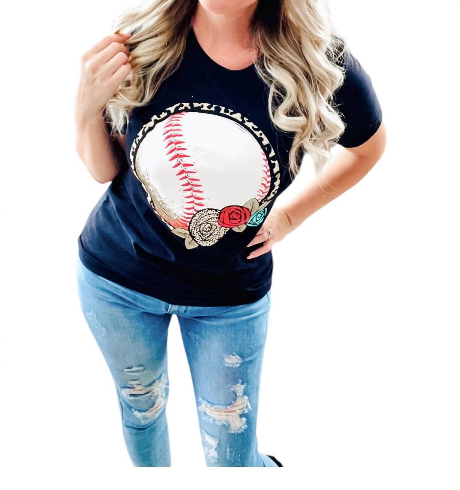 

Бейсбольная футболка с леопардовым принтом, черная Spirit To A Tee, черный