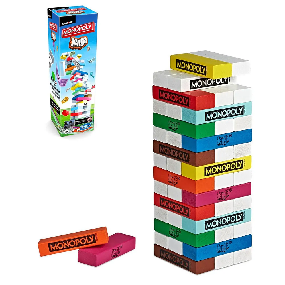 

Детская настольная игра Hasbro Monopoly Jenga In Russian E8831, мультиколор