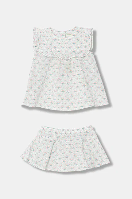 Платье летнее с цветочным принтом United Colors of Benetton, зеленый