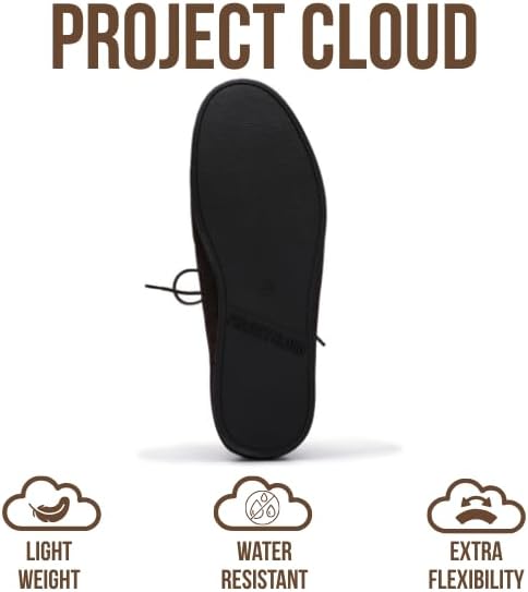 Мужские туфли Project Cloud из 100 натуральной кожи - лоферы на шнуровке с эффектом памяти - легкие и нескользящие туфли для мужчин для повседневной носки (Denver), коричневый — фото 4