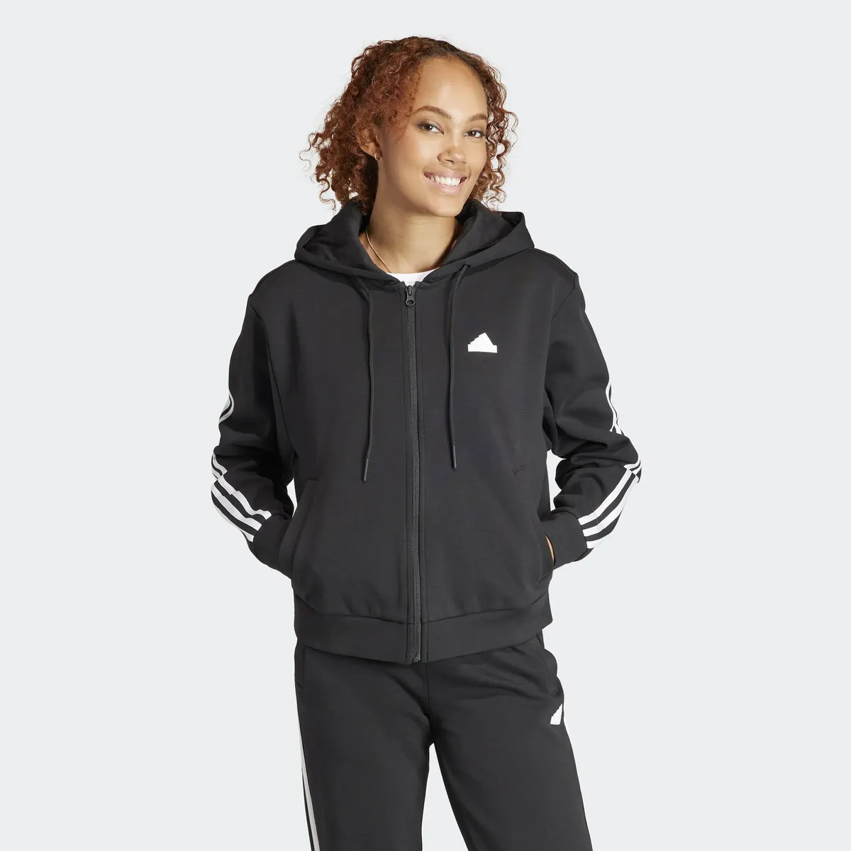

Толстовка Adidas Sportswear с капюшоном "W FI 3S FZ HD", черный