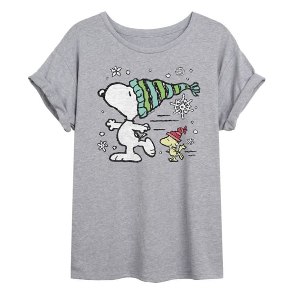 

Футболка Juniors peanuts snoopy & woodstock skate oversize Licensed Character, серый