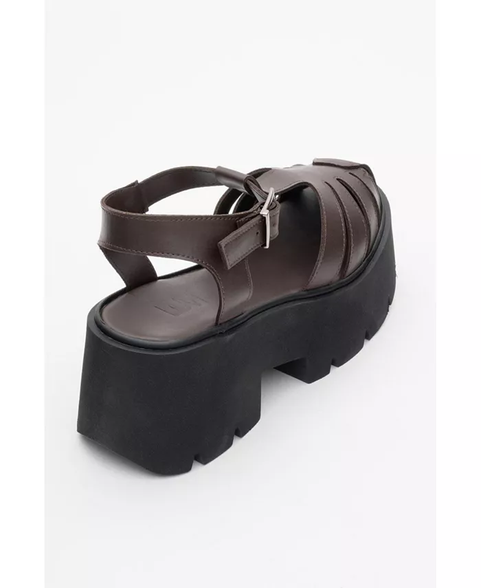 Сандалии Verua на платформе (женские) Prologue Shoes, коричневый — фото 4