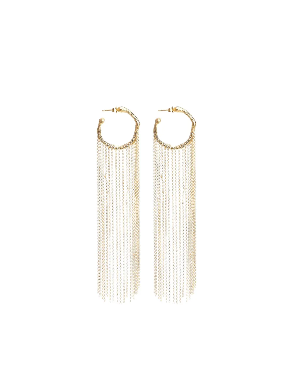 

Серьги-кольца с цепочкой Forte Forte, золотой