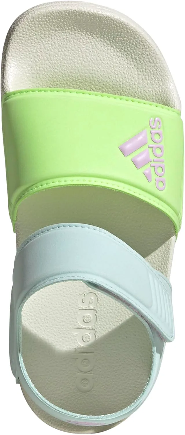 Сланцы Adidas Kids Adilette, желтый/сиреневый/мятный — фото 4