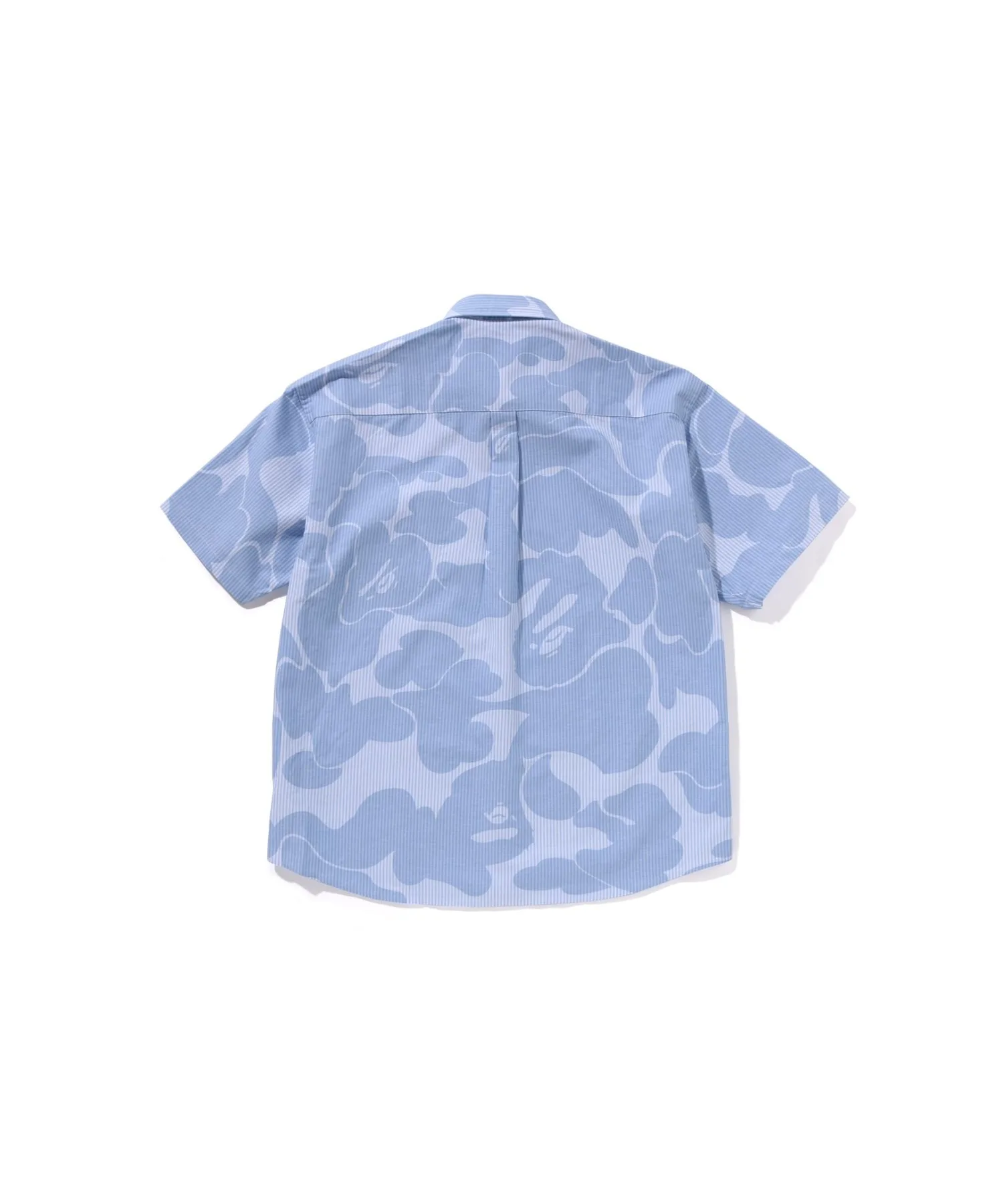 Детская рубашка с камуфляжем и полосками STRIPE CAMO RELAXED FIT SS SHIRT A BATHING APE синий — фото 3