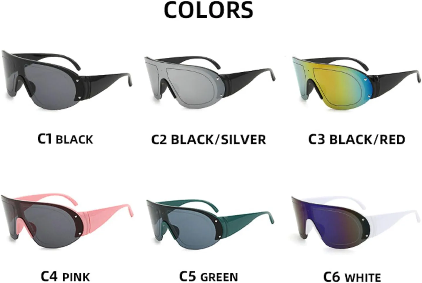 

Большие, модные, облегающие солнцезащитные очки-маска для женщин и мужчин в стиле ретро 2000-х, спортивные, с большим защитным экраном, размер N45 mincl, Green