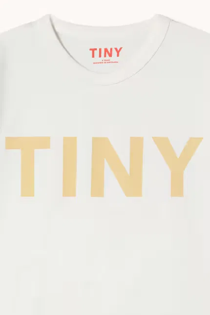 Футболка детская с полосками и логотипом Tinycottons, белый — фото 4