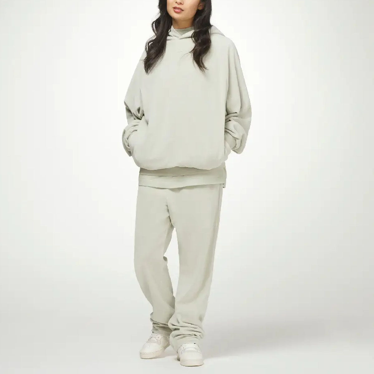 Худи adidas Originals One Basketball Velour Hoodie IA3455, зеленый — фото 3