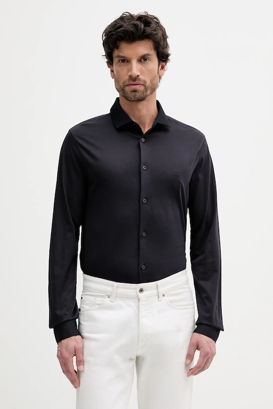 

Хлопковая рубашка Armani Exchange, темно-синий