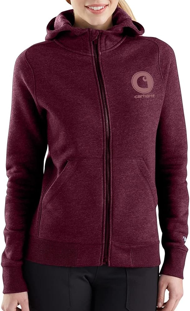 

Carhartt Women's 103403 Women's Force Delmont худи на молнии, Mangosteen Heather