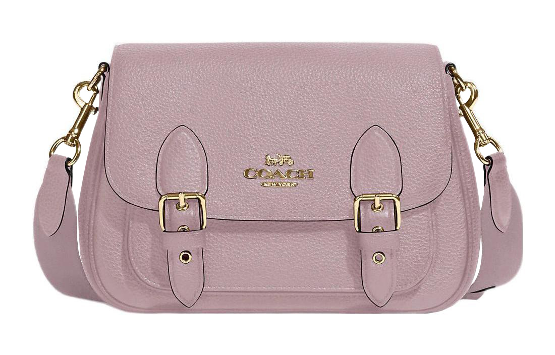 

COACH Люси Кожаная Сумка Через Плечо Маленькая Женская Светло-Фиолетовая