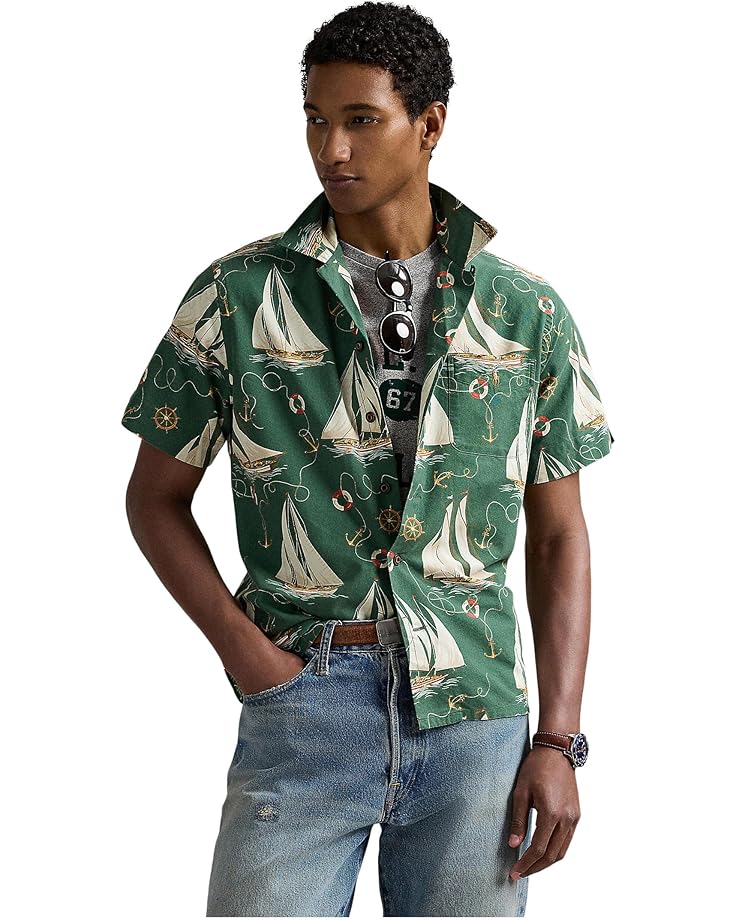 

Поло Polo Ralph Lauren Classic Fit Sailboat Oxford Camp Shirt, цвет Helms Anchors
