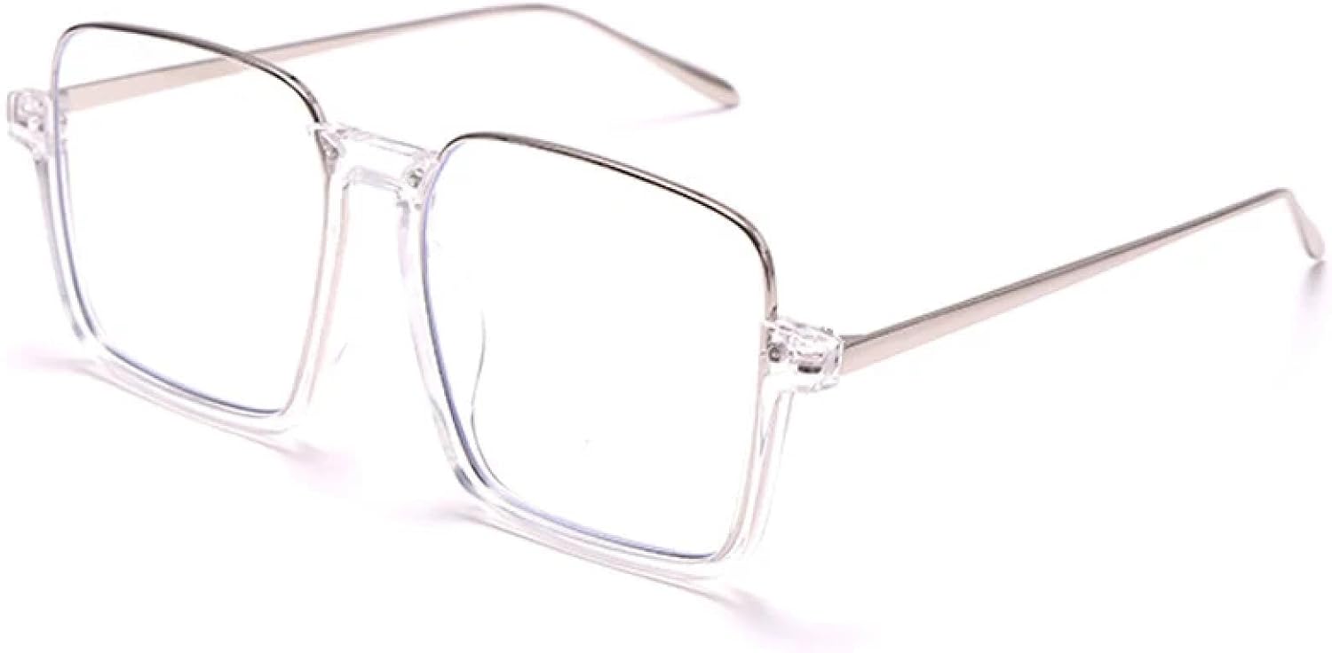 

Качественные винтажные модные солнцезащитные очки для мужчин и женщин, металлическая оправа, роскошные очки для вождения, дорожные солнцезащитные очки с защитой от УФ-излучения UV400 TKKTLLT, Silver Clear Clear