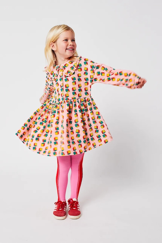 

Детское хлопковое платье Dices Bobo Choses, розовый