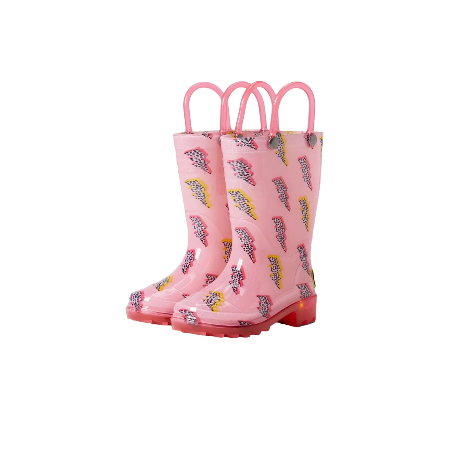 Детские резиновые сапоги Western Chief Pink Lightning из ПВХ с подсветкой, розовый