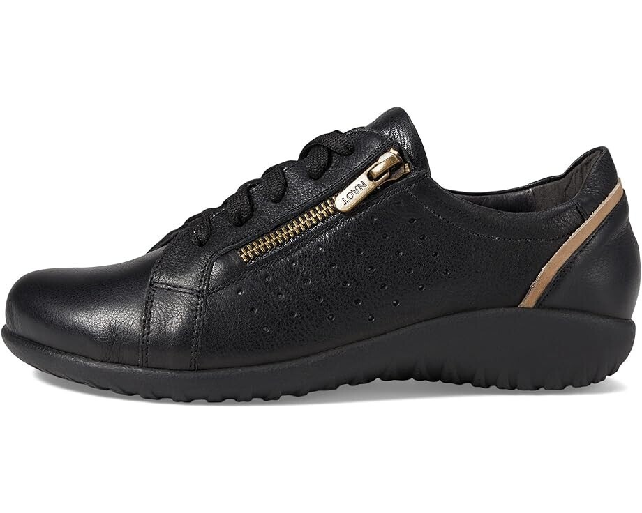Кроссовки Naot Moko, цвет Soft Black Leather/Khaki Beige Leather — фото 4