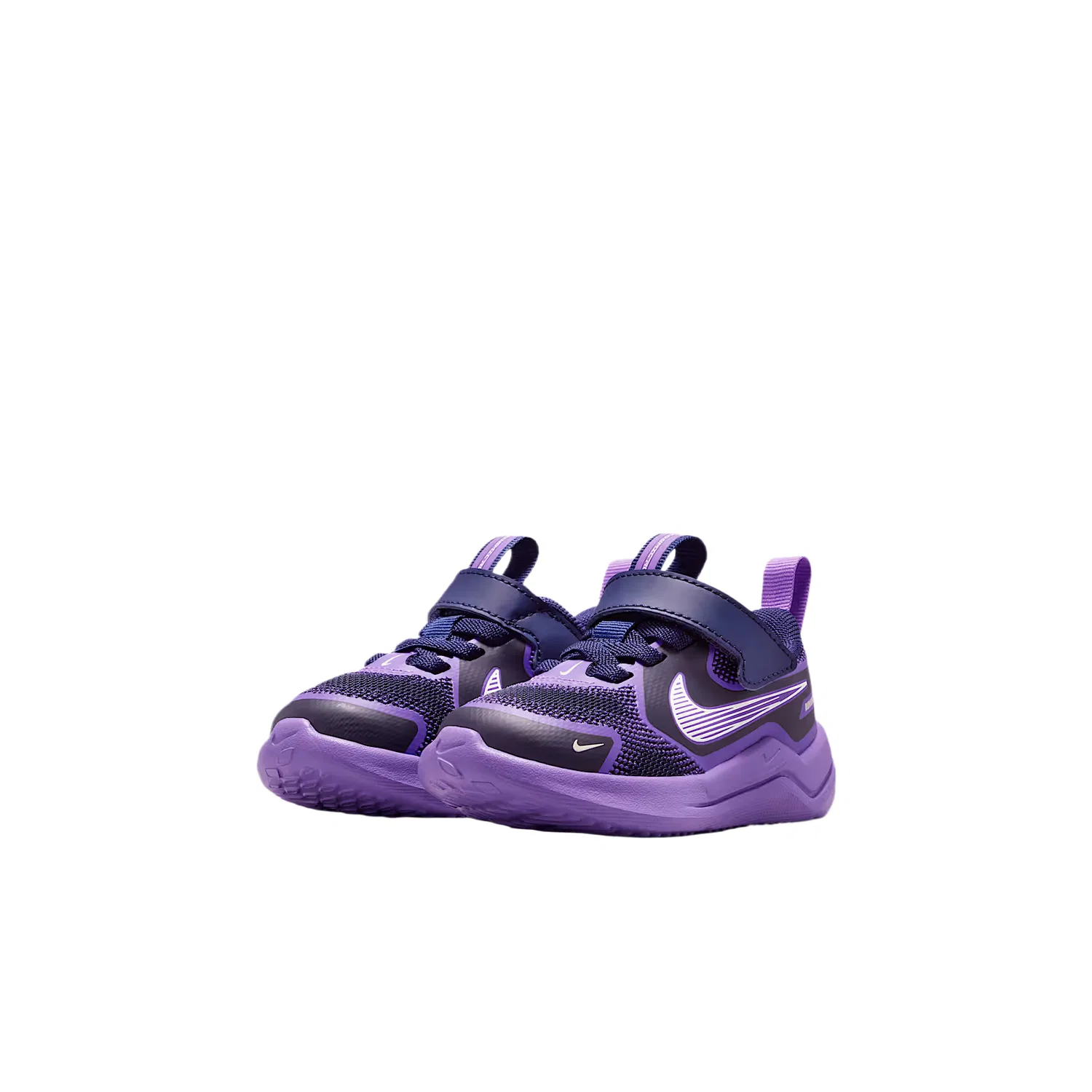 Кроссовки Cosmic Runner Mesh Support Breathable Low top для малышей Nike, Black Blue/Bright Purple/Coconut Milk — фото 3