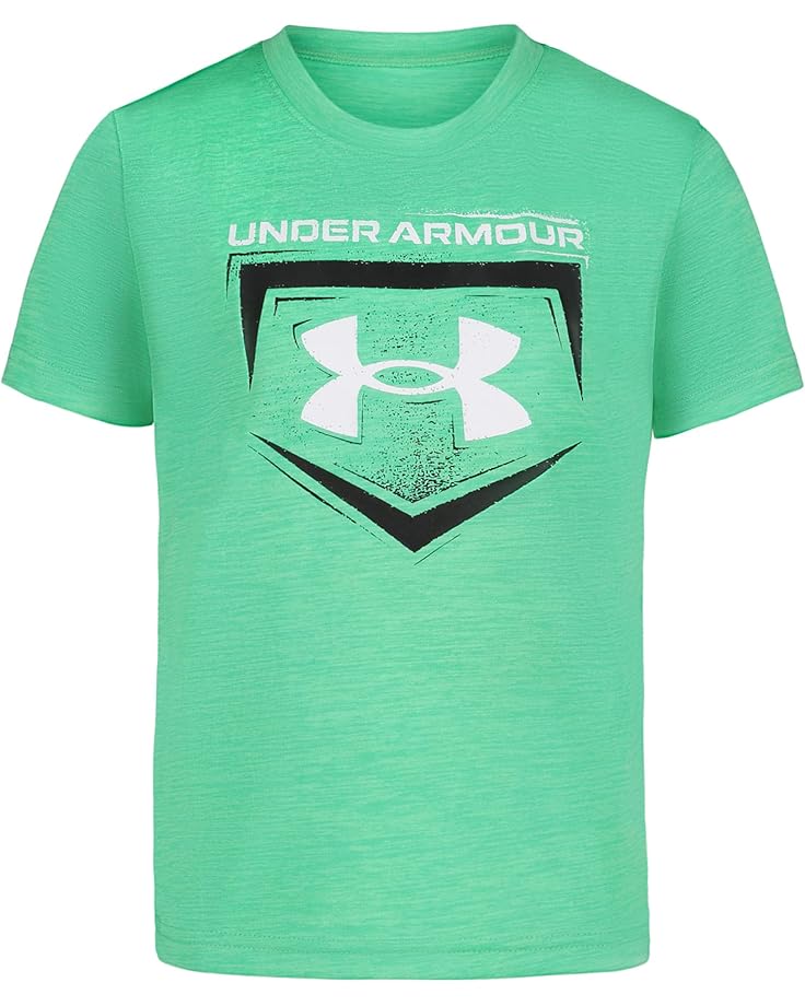 

Рубашка Under Armour Kids Rough Plate Logo Short Sleeve Shirt, цвет Matrix Green