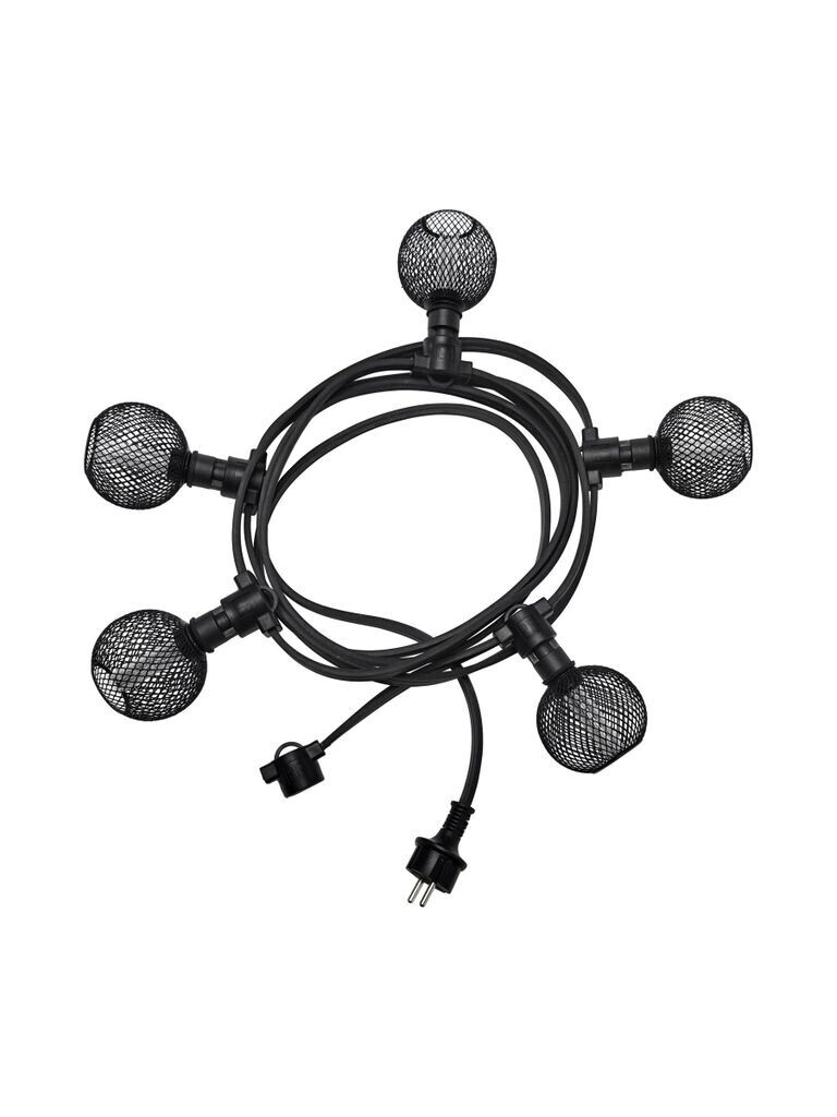 

PR Home Grid Светодиодные гирлянды металлическая корзина черная 5x E14 420см, черный