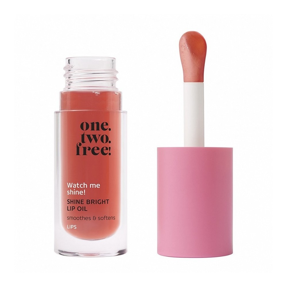 Бальзам для губ Onetwofree — Масло для губ shine bright lip oil , paradise peach, объем, 5 мл — фото 2
