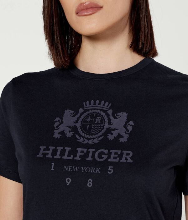 Футболка женская Tommy Hilfiger с принтом, синий — фото 4