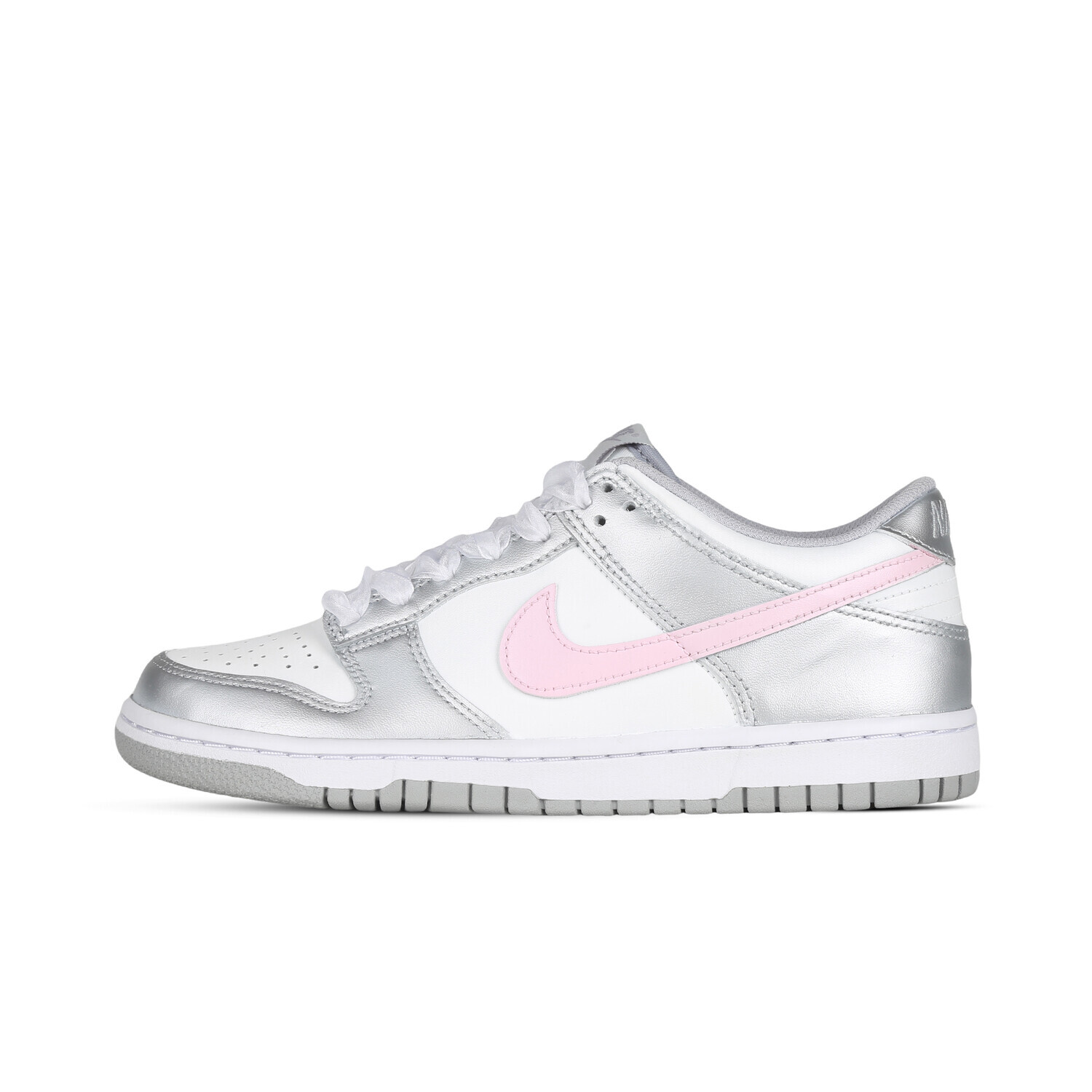 

Кроссовки Nike Dunk Skateboarding Shoes Women's Low-top Silver/pink/white, розовый