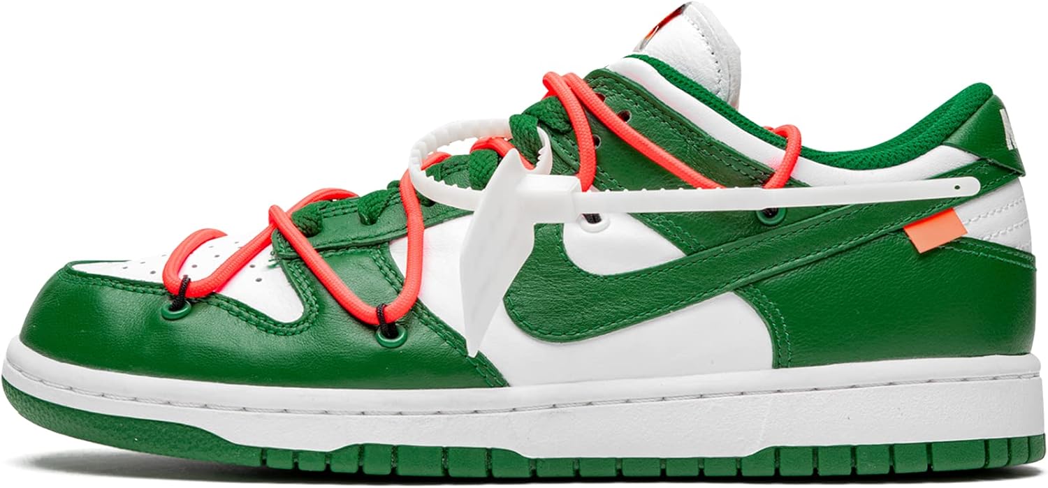 Красные и белые кроссовки Nike x Off-White Dunk Low