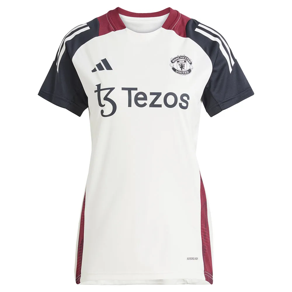 Футболка с коротким рукавом adidas Manchester United 24/25 Tiro training Woman, белый — фото 3